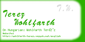 terez wohlfarth business card